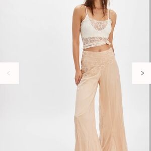 NWT Free People Nigel Preston Godet Chiffon Pants Large MSRP $198
